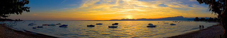 1929 - Lazise beach sunset - -